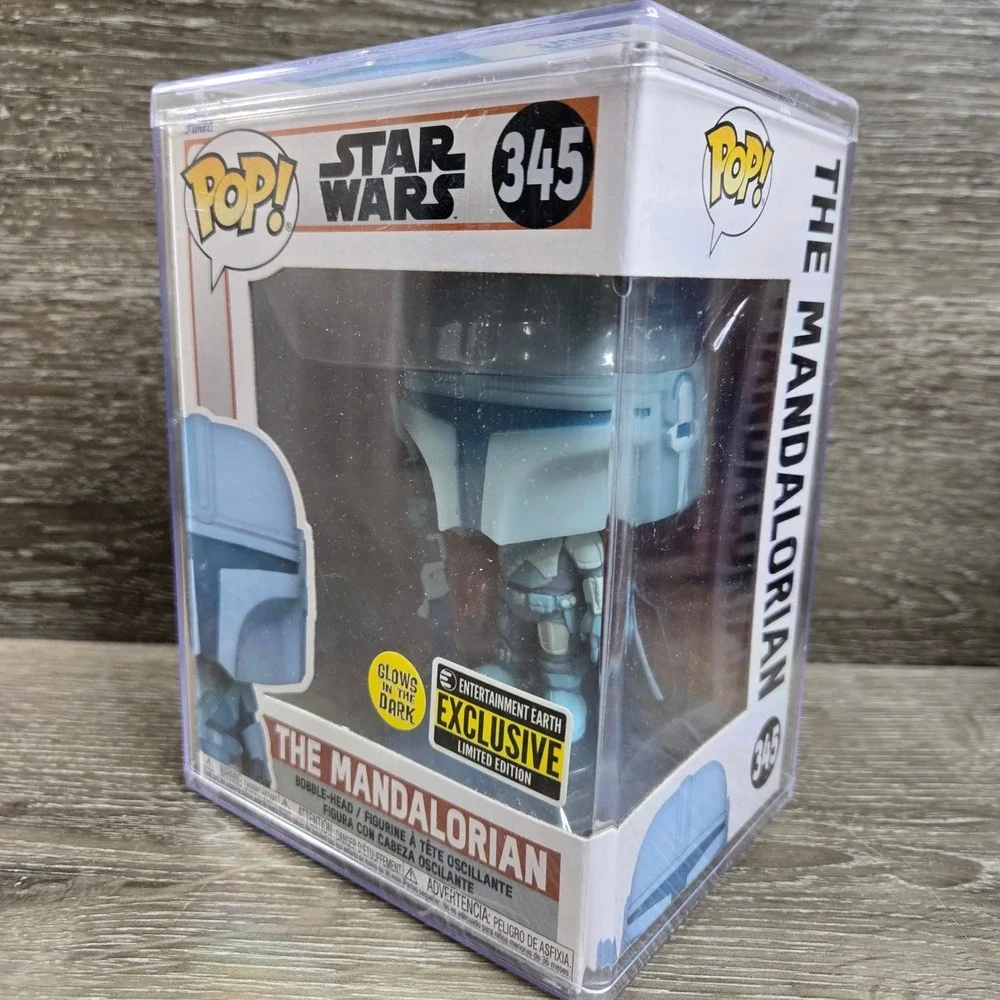 Funko Pop! Star Wars Lot - Yoda + Mandalorian- Glow Walgreens + EE Exclusive 2